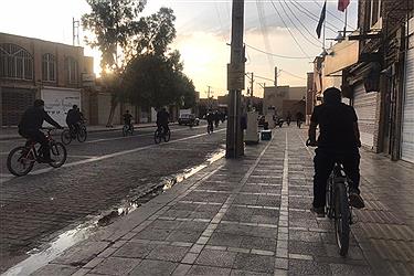 تصویر دوچرخه سواری عزاداران یزدی به روایت تصویر