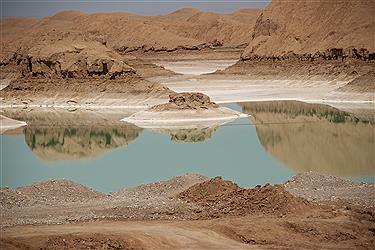 تصویر دریاچه شگفت انگیز &quot;شهداد کرمان&quot; در دل کویر لوت