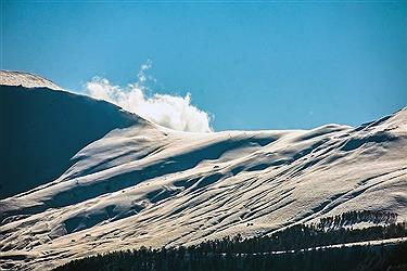 تصویر ارتفاعات برفی روستای اولسبلنگاه - ماسال