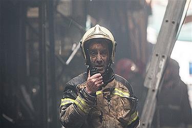 تصویر آتش‌سوزی در بازار تهران