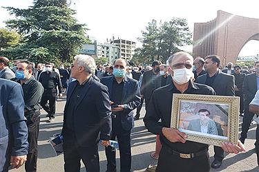 تصویر گزارش تصویری مراسم تشییع مرحوم عادل آذر در دانشگاه تربیت مدرس
