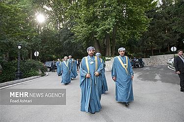 تصویر مراسم استقبال رسمی رئیس جمهور ایران از پادشاه عمان