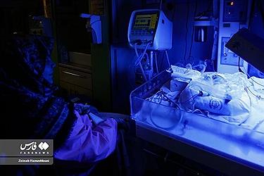 تصویر گزارش تصویری&#47; پنج قلوهای تازه متولد شده در یک بیمارستان تهران