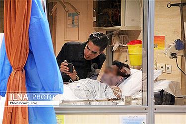 تصویر تصاویری از مجروحان حمله تروریستی به حرم شاهچراغ (ع) دربیمارستان نمازی