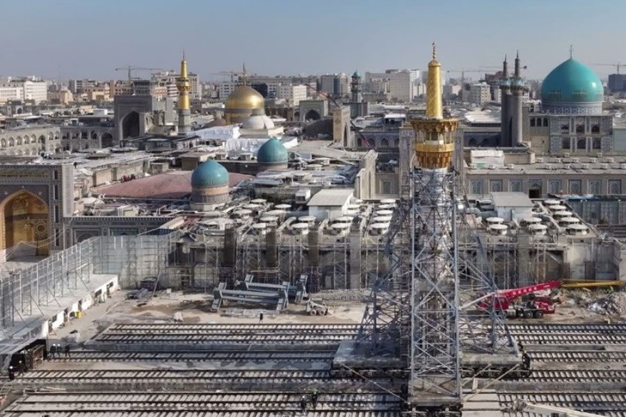 جابه جایی گلدسته حرم امام رضا(ع)