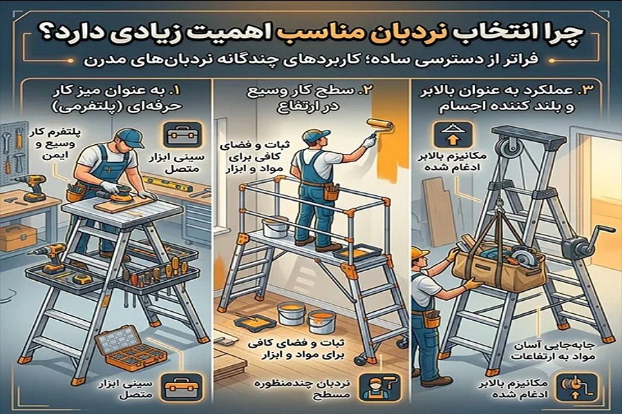چرا انتخاب نردبان مناسب اهمیت زیادی دارد؟
