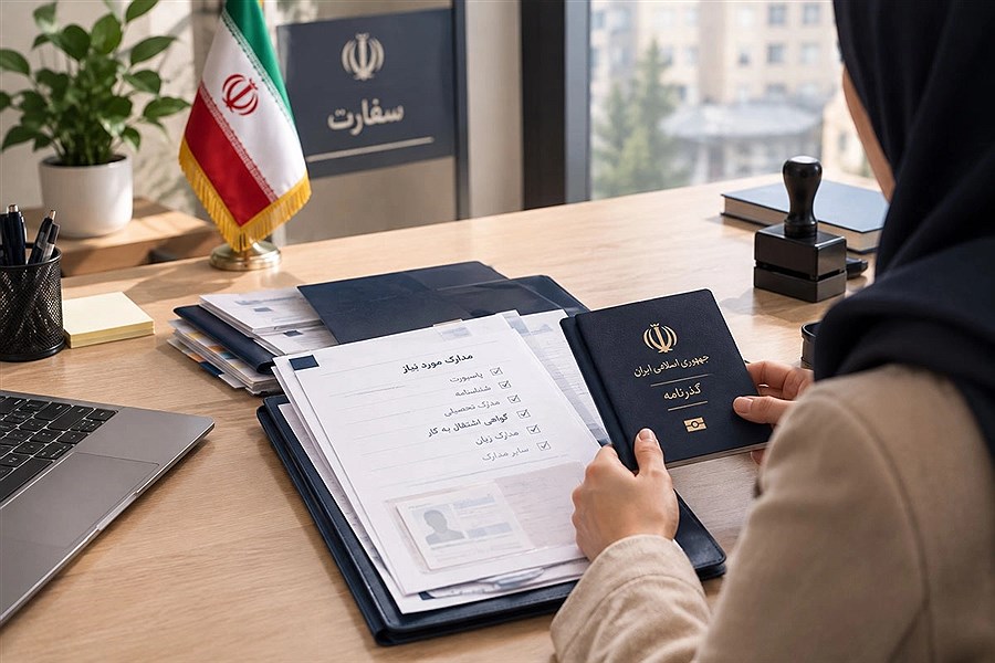 آمادهسازی مدارک برای ارائه به سفارت