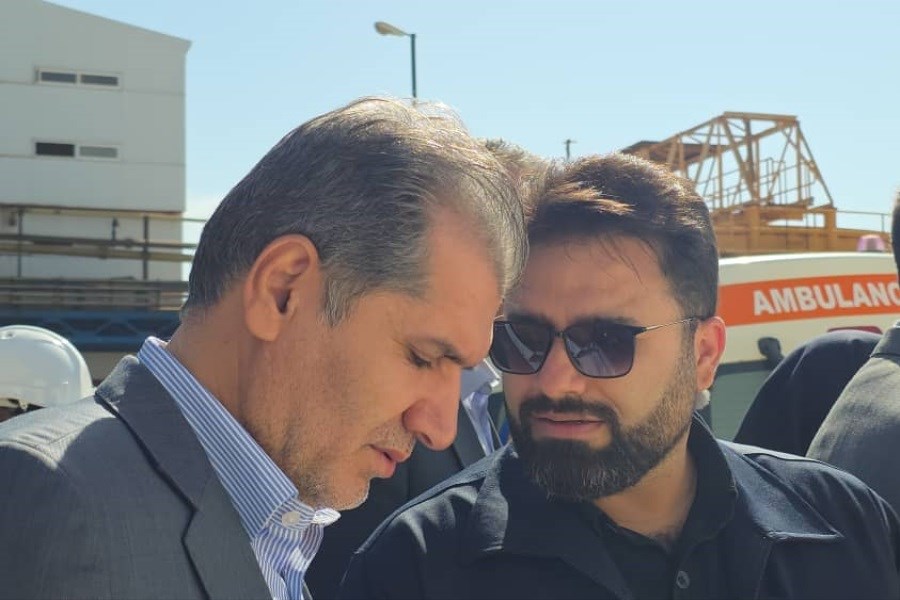 امید کوهی مدیر مجتمع پتاس خوروبیابانک در بازدید امید امامی مدیرعامل ایمپاسکو از مجتمع پتاس خوروبیابانک