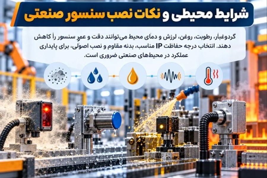 شرایط محیطی و نکات نصب سنسور صنعتی