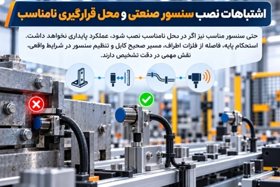 اشتباهات نصب سنسور صنعتی و محل قرارگیری نامناسب